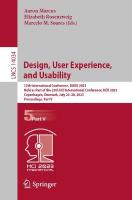 Design, User Experience, and Usability: 12th International Conference, DUXU 2023, Held as Part of the 25th HCI  International Conference, HCII 2023, Copenhagen, Denmark, July 2328, 2023, Proceedings, Part V 1st ed. 2023