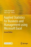 Applied Statistics for Business and Management using Microsoft Excel Second Edition 2025