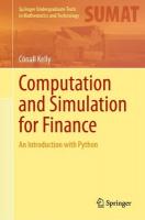 Computation and Simulation for Finance: An Introduction with Python 2024 ed.