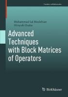 Advanced Techniques with Block Matrices of Operators 2024 ed.