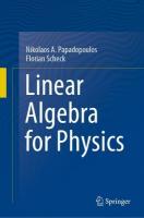 Linear Algebra for Physics 2024 ed.