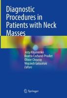 Diagnostic Procedures in Patients with Neck Masses 2024 ed.