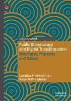Public Bureaucracy and Digital Transformation: Structures, Practices and Values 2024 ed.