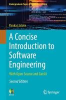 Concise Introduction to Software Engineering: With Open Source and GenAI Second Edition 2025