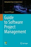 Guide to Software Project Management