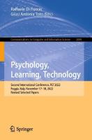 Psychology, Learning, Technology: Second International Conference, PLT 2022, Foggia, Italy, November 1718,  2022, Revised Selected Papers