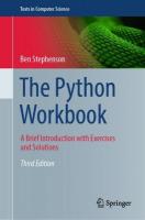 Python Workbook: A Brief Introduction with Exercises and Solutions Third Edition 2025