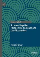 Lacanian-Hegelian Perspective on Peace and Conflict Studies