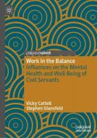 Work in the Balance: Influences on the Mental Health and Well-Being of Civil Servants