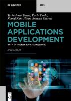 Mobile Applications Development: with Python in Kivy Framework 2nd edition