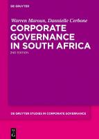 Corporate Governance in South Africa 2nd New edition