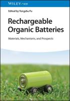 Rechargeable Organic Batteries: Materials, Mechanisms, and Prospects