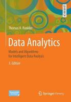 Data Analytics: Models and Algorithms for Intelligent Data Analysis Third Edition 2020