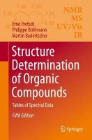 Structure Determination of Organic Compounds: Tables of Spectral Data Fifth Edition 2020