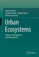 Urban Ecosystems: Function, Management and Development 1st ed. 2021