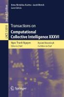 Transactions on Computational Collective Intelligence XXXVI 1st ed. 2021
