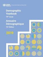 United Nations Demographic Yearbook 2019, (English/French Edition) 70th ed
