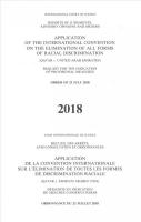 Application of the International Convention on the Elimination of all forms  of Racial Discrimination: Qatar v. United Arab Emirates) request for the indication of provisional  measures, order of 23 July 2018