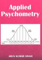 Applied Psychometry
