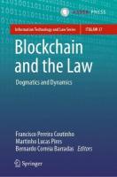 Blockchain and the Law: Dogmatics and Dynamics 2024 ed.