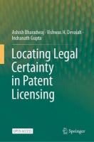 Locating Legal Certainty in Patent Licensing 1st ed. 2023
