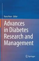 Advances in Diabetes Research and Management 2023 ed.