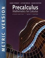 Precalculus: Mathematics for Calculus, International Metric Edition 8th edition