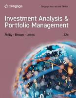 Investment Analysis and Portfolio Management, Cengage International Edition 12th edition