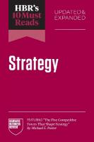 HBR's 10 Must Reads on Strategy, Updated and Expanded (featuring The Five  Competitive Forces That Shape Strategy by Michael E. Porter)