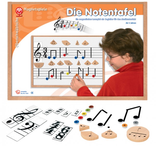 Die Notentafel Ein magnetisches Lernspiel als Begleiter für den Musikunterricht ab 5 Jahren