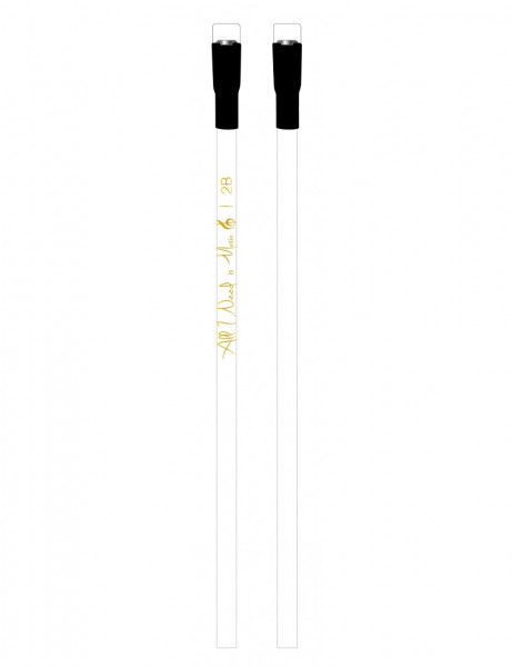 Pencil All I Need is Music pearl white magnetic