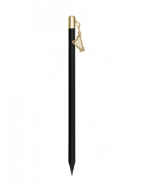 Pencil with harp charm gold