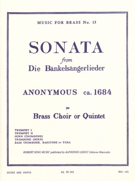 Sonata From Die Bänkelsängerlieder Music for Brass, No. 13