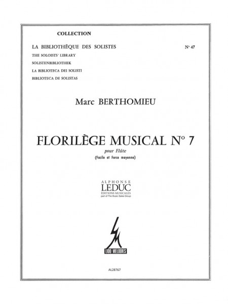 Berthomieu Florilege Musical No 7 Flute Solo
