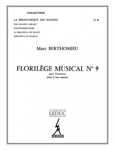 Florilege Musical N009 Clarinette Seule - Lm049