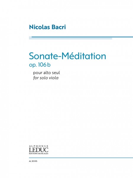 Sonate-Méditation for Solo Viola Op.106b