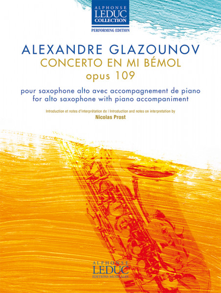 Concerto en mi bémol, opus 109 pour saxophone alto avec accompagnement de piano