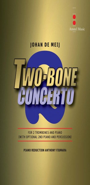 Two-Bone Concerto for two trombones and piano (reduction) (with optional 2nd piano and percussion)