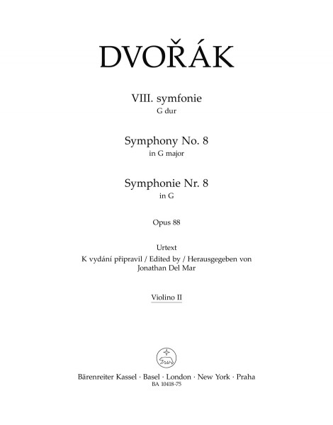 Symphony No.8 In G Op.88 (Violin II) In G Major