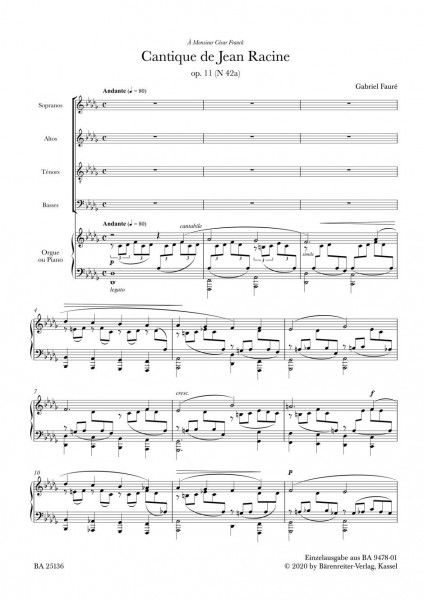 Cantique de Jean Racine Op. 11 N. 42a