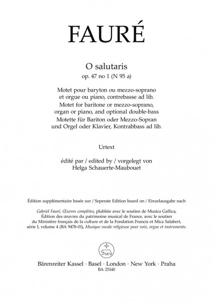 O salutaris N 95a - Op. 47 No. 1