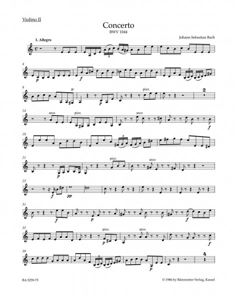 Concerto in A minor BWV 1044 Triple Concerto
