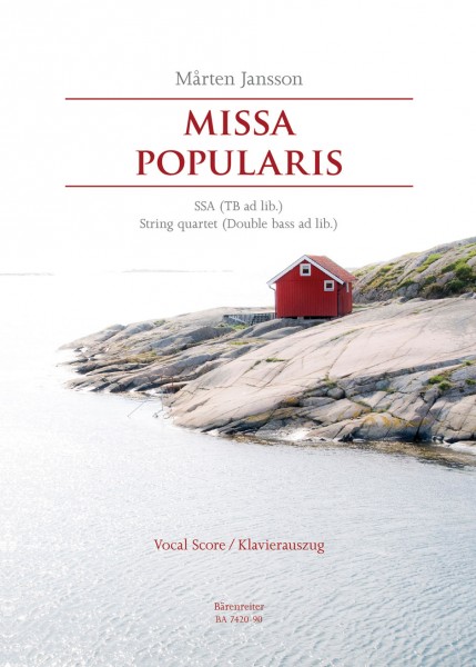 Missa Popularis SSA [ TB ad lib.] and String Quartet [ Double Bass ad lib.]