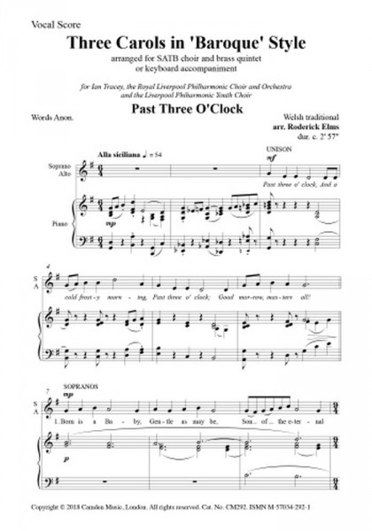 Three Carols in Baroque Style