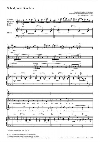 Schlaf, mein Kindlein G minor