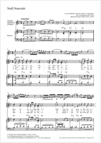 Noël Nouvelet G minor