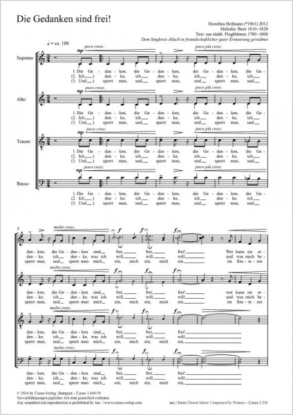 Die Gedanken sind frei! C major