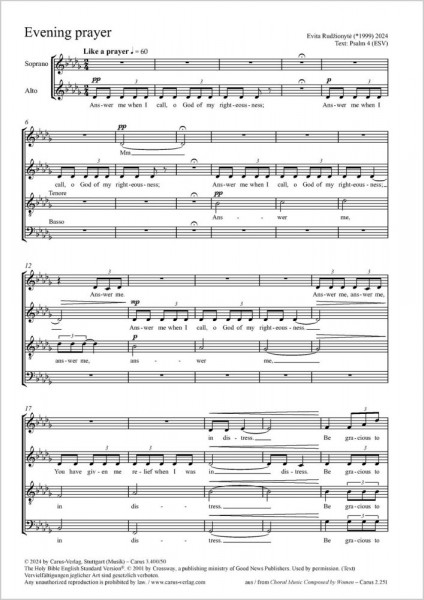 Evening prayer B flat minor