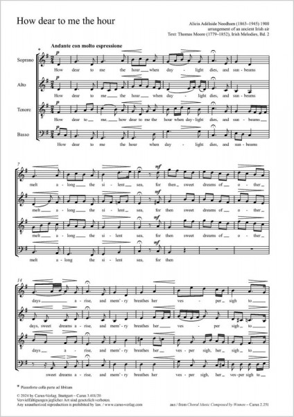 How dear to me the hour G major