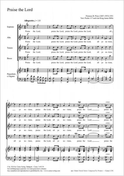 Praise the Lord G minor